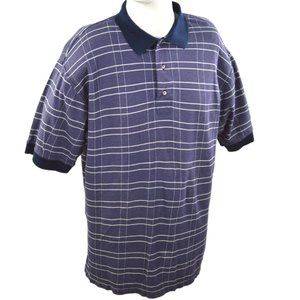 GREG NORMAN Men sz M Polo Casual shirt  Double Mercerized Purplish Plaid